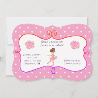 Ballerina Birthday Pink Einladung