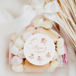 Ballerina Birthday Runder Aufkleber