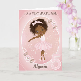 Ballerina Bonne Carte Anniversaire | Fille de 5 an