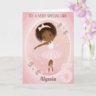 Ballerina Bonne Carte Anniversaire   Jeune fille d