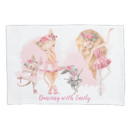 Ballerina, Bunny und Cats Tanzpillowcase Kissenbezug