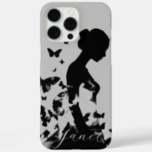 Ballerina Butterflies Schwarze Silhouette Moderner