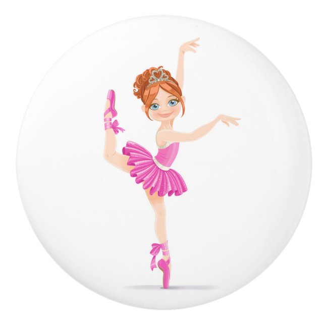 Ballerina Cabinet Knob Keramikknauf (Vorderseite)