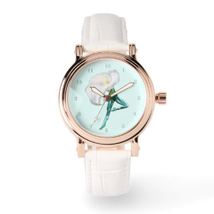 Ballerina Calla Lily Ballet Tänzerin Geschenk anse Armbanduhr