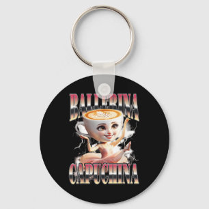 Ballerina Capuchina Funny Italian Brainrot Meme Hu Schlüsselanhänger