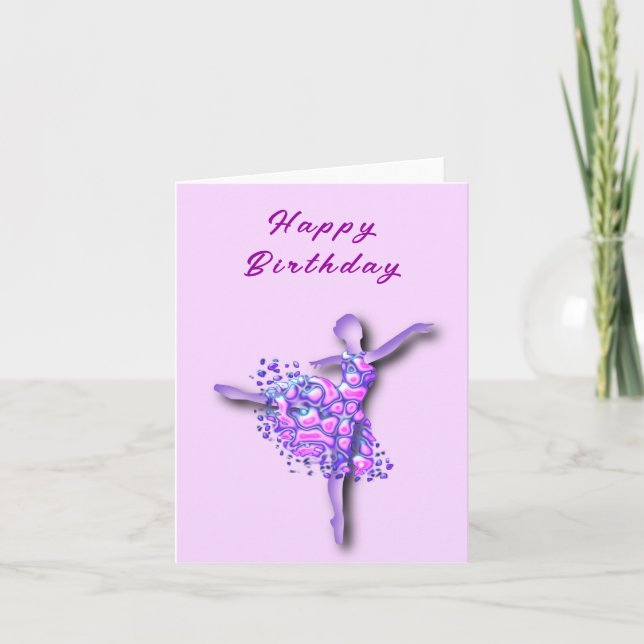 Ballerina Carte d'anniversaire Danseur de ballet f (Devant)