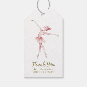Ballerina Center Bühne Geburtstagsparty Geschenk Geschenkanhänger