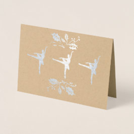 Ballerina Christmas Folienkarte