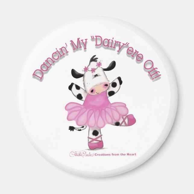 Ballerina Cow Magnet (Vorne)