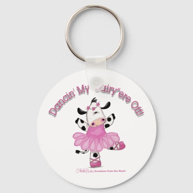 Ballerina Cow Schlüsselanhänger (Vorderseite)