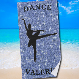 Ballerina Dance Beach Handtuch mit Namen