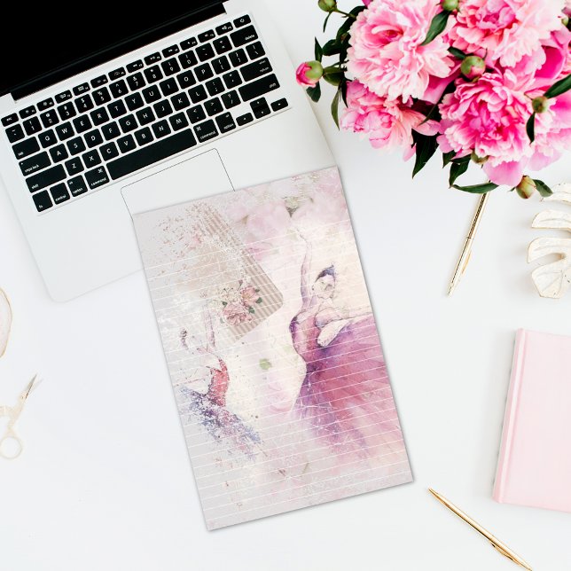 Ballerina Dance Duo Blumenflechte Briefpapier (Von Creator hochgeladen)