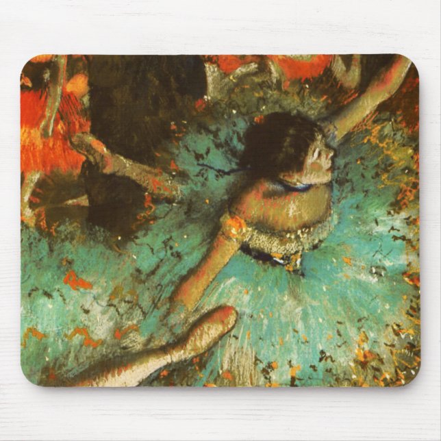 Ballerina Dance Green Dancer Edger Degas Painting Mousepad (Vorne)