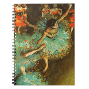 Ballerina Dance Green Dancer Edger Degas Painting Notizblock