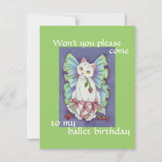 Ballerina Dance Kitty Cat Cute Carte d'anniversair