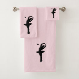 Ballerina Dance Pink Badhandtuch Set