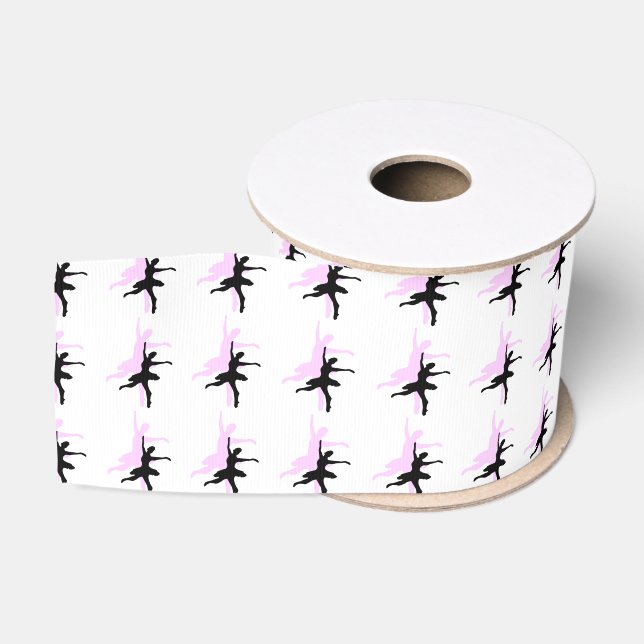 Ballerina Dance Pink & Black Ripsband (Spule)
