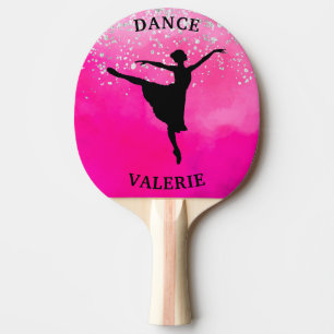 Ballerina Dance Pink Ombre Sparkle Tischtennis Schläger