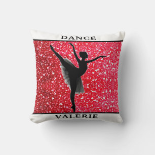 Ballerina Dance Throw Kissen / Name des Tänzers