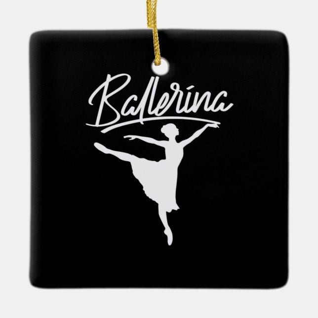 Ballerina Dancer Keramikornament (Vorderseite)