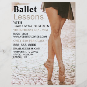 Ballerina Dancer, Tanzlehrgang Flyer für Werbung