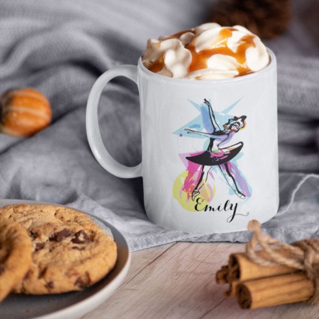 Ballerina Dancer Watercolor Kaffeetasse (Von Creator hochgeladen)
