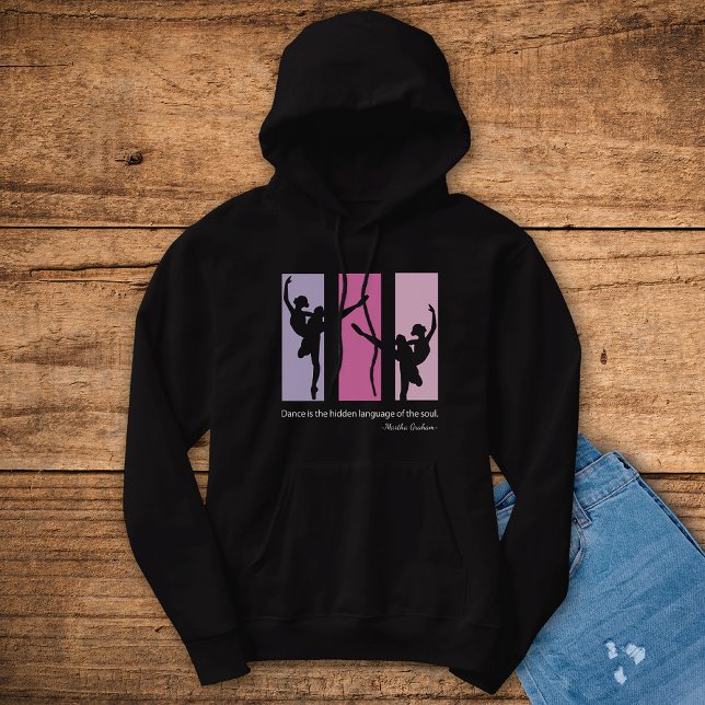 Ballerina Dancers Silhouette Pink Hoodie (Von Creator hochgeladen)