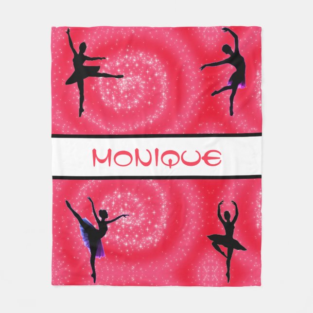 Ballerina Dancers Swirl Fleecedecke (Vorderseite)