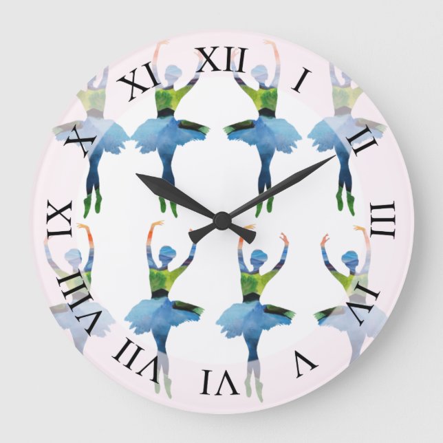 Ballerina Dancers Wilhelm Tell Große Wanduhr (Vorderseite)