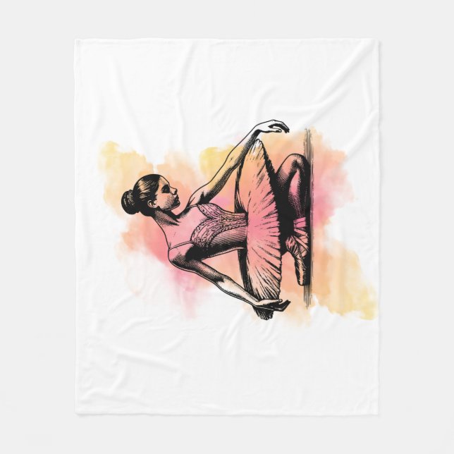 Ballerina Dancing in Color  Fleecedecke (Vorderseite)