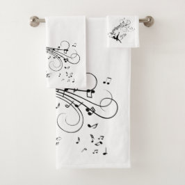 Ballerina Dancing with Music Notes