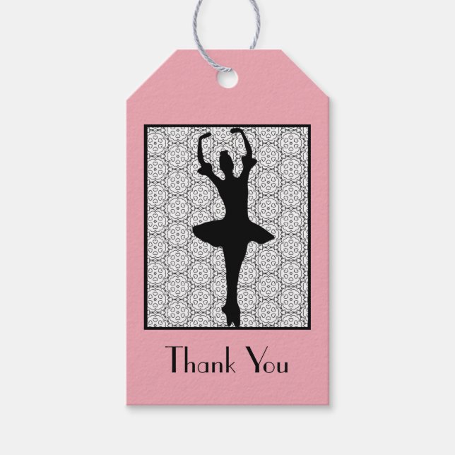 Ballerina - Dankeschön für Lehrer Geschenkanhänger (Vorderseite)