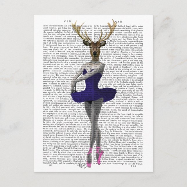 Ballerina Deer in Blue Postkarte (Vorderseite)
