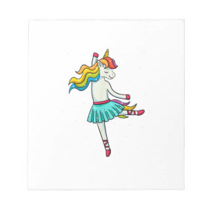 Ballerina Einhorn Tanz Ballett Tänzer Tutu Kleid Notizblock