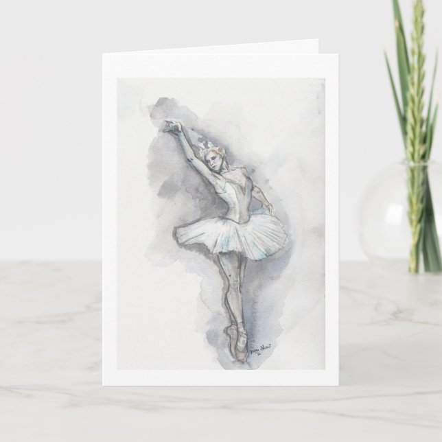 Ballerina Faltkarte Karte (Vorderseite)