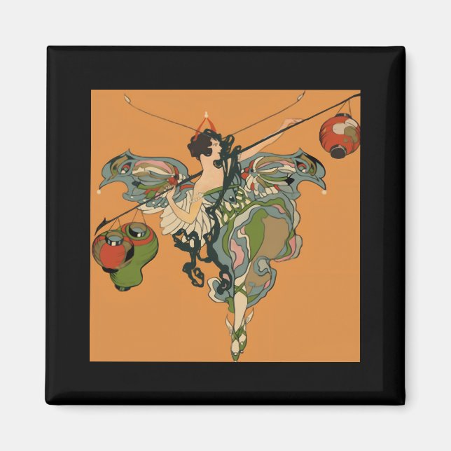 Ballerina Fee Mit Laternen Magnet (Vorne)