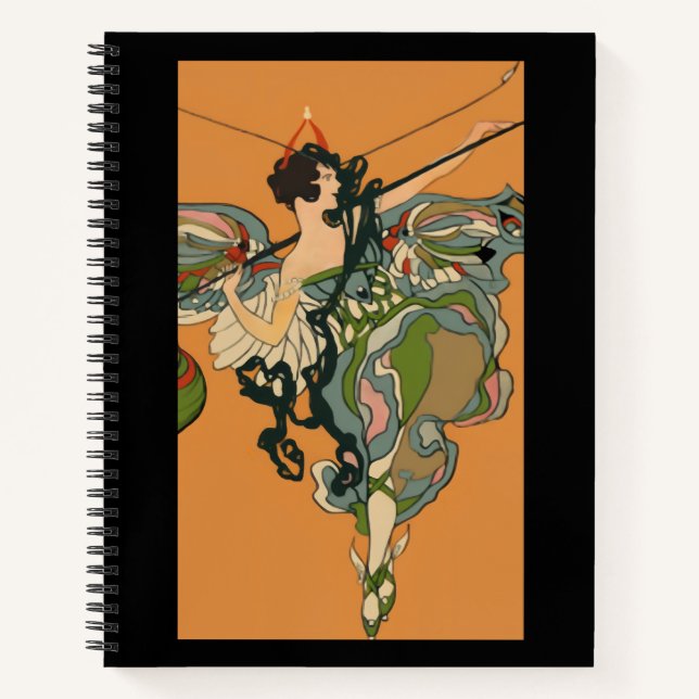 Ballerina Fee Mit Laternen Notizbuch (Vorderseite)