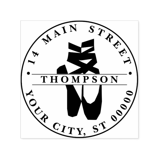 Ballerina Feet auf der Pointe #2 Silhouette Ret-Ad Permastempel (Design)