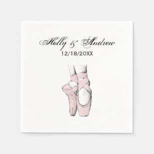 Ballerina Feet auf Pointe #1 Lt Pink Serviette