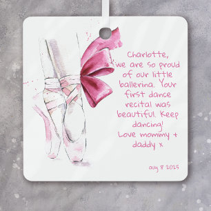 Ballerina First Ballet Erwägung Personalisiert Ornament Aus Metall