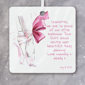 Ballerina First Ballet Erwägung Personalisiert Ornament Aus Metall