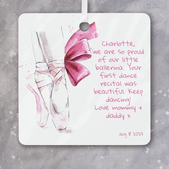 Ballerina First Ballet Erwägung Personalisiert Ornament Aus Metall (Von Creator hochgeladen)