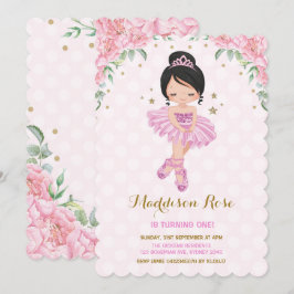 Ballerina florale rose Ballet Tutu Invitation d'an
