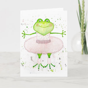 Ballerina Frog Karte