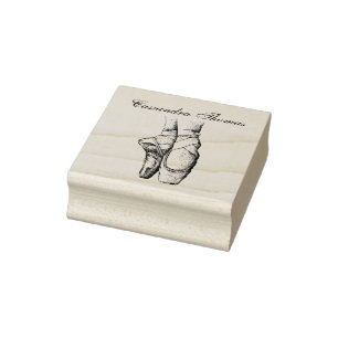 Ballerina Füße auf Spitze #1 Hellrosa Gummistempel