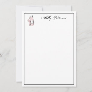 Ballerina Füße en Pointe #2 Hellrosa Notizkarte Mitteilungskarte