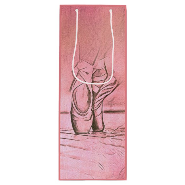 Ballerina Geschenktüte Für Weinflaschen (Vorderseite)
