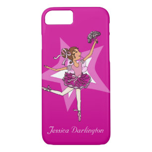 Ballerina Girina dunkelhaarige Rosa Handy Case-Mate iPhone Hülle