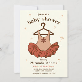 Ballerina Girl Baby Shower Einladung