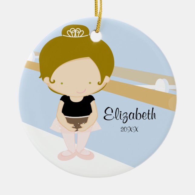 Ballerina Girl Ballet Dance Christmas Ornament (Vorne)